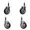 Service Caster 5'' Black Poly Wheel Swivel 3/4'' Expanding Stem Caster Set 2 Brakes, 4PK SCC-EX20S514-PPUB-BLK-2-TLB-2-34 - alternate 1